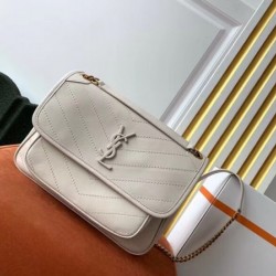 Saint Laurent Medium Niki Bag In White Lambskin