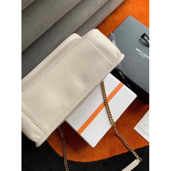 Saint Laurent Medium Niki Bag In White Lambskin