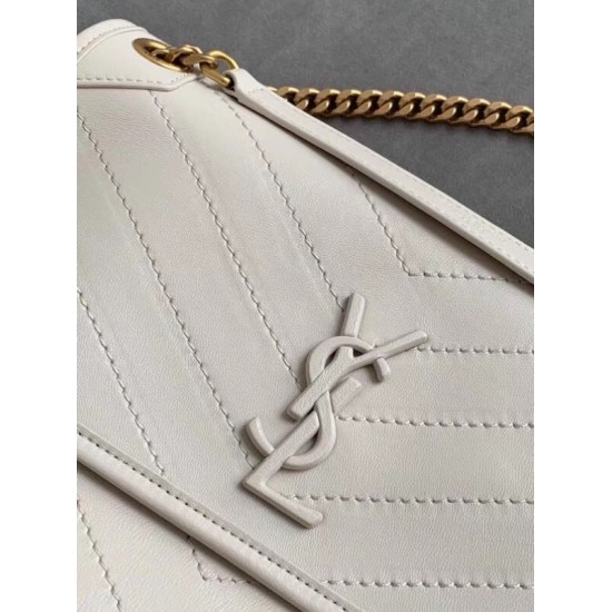 Saint Laurent Medium Niki Bag In White Lambskin