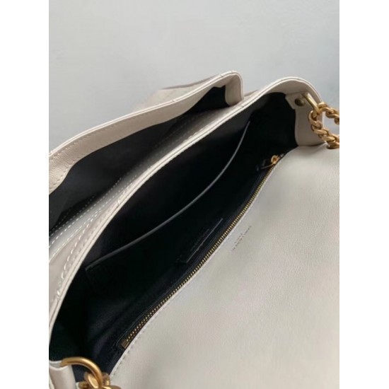 Saint Laurent Medium Niki Bag In White Lambskin