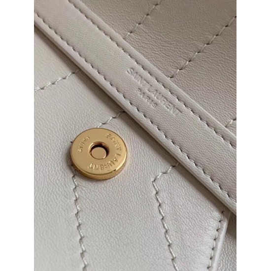 Saint Laurent Medium Niki Bag In White Lambskin