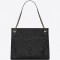 Saint Laurent Medium Niki Shopping Bag In Black Leather