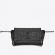 Saint Laurent Niki Body Bag In Black Croco-Embossed Leather