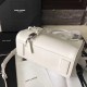 Saint Laurent Baby Sac de Jour Souple Bag In White Grained Leather