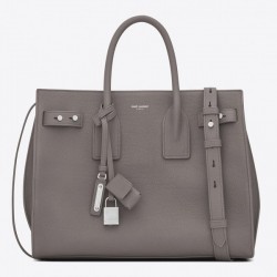 Saint Laurent Small Sac de Jour Souple Bag In Fog Grained Leather