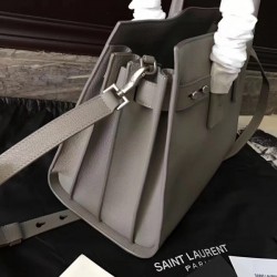 Saint Laurent Small Sac de Jour Souple Bag In Fog Grained Leather