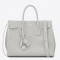 Saint Laurent Small Sac de Jour Souple Bag In White Grained Leather