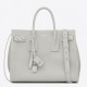 Saint Laurent Small Sac de Jour Souple Bag In White Grained Leather