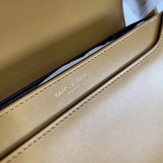 Saint Laurent Solferino Medium Bag In Brown Box Calfskin