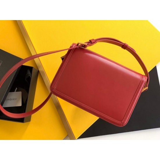 Saint Laurent Solferino Medium Bag In Red Calfskin