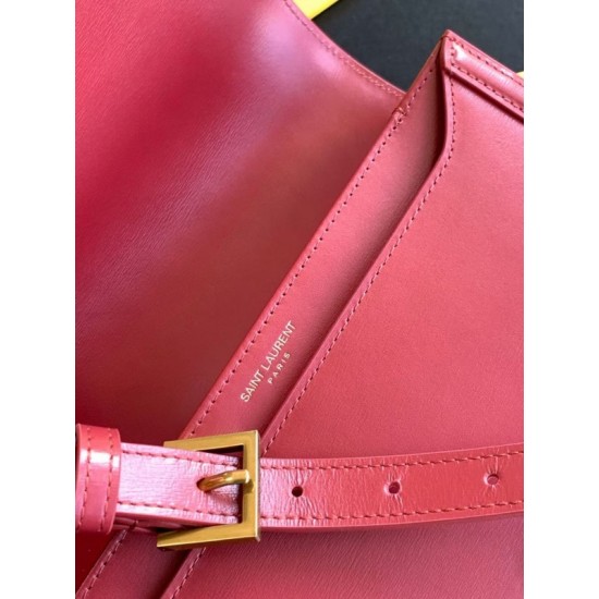 Saint Laurent Solferino Medium Bag In Red Calfskin