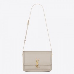 Saint Laurent Solferino Medium Bag In White Calfskin