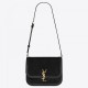 Saint Laurent Solferino Medium Soft Bag In Black Suede