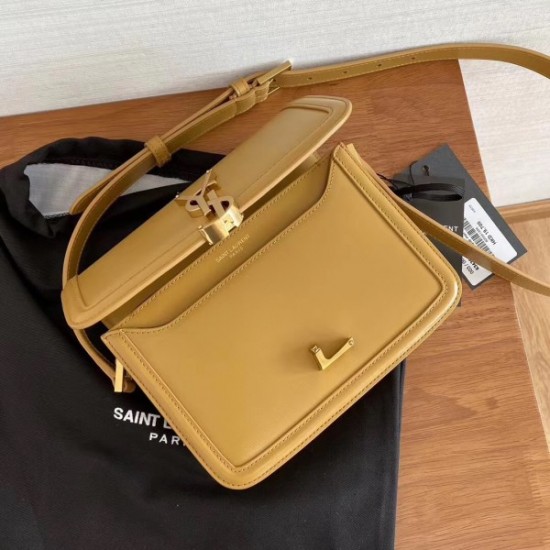 Saint Laurent Solferino Small Bag In Brown Calfskin