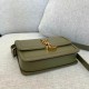 Saint Laurent Solferino Small Bag In Khaki Calfskin