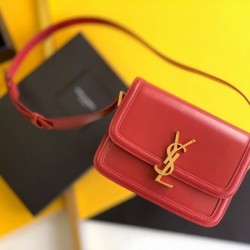 Saint Laurent Solferino Small Bag In Red Calfskin