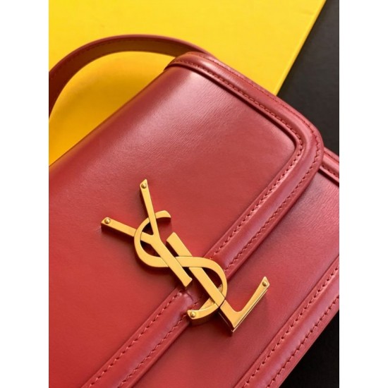 Saint Laurent Solferino Small Bag In Red Calfskin