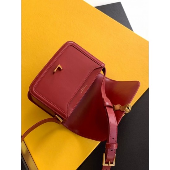 Saint Laurent Solferino Small Bag In Red Calfskin