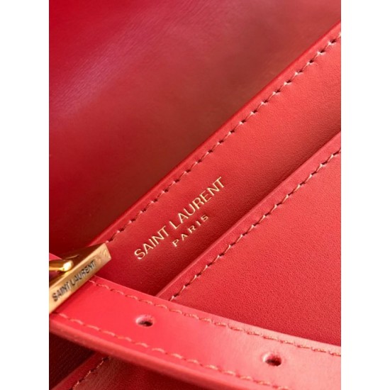 Saint Laurent Solferino Small Bag In Red Calfskin