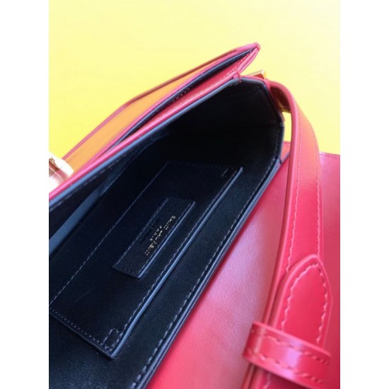 Saint Laurent Solferino Small Bag In Red Calfskin