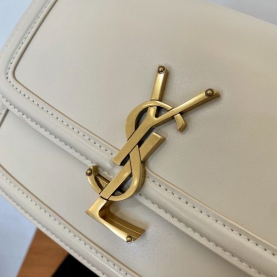 Saint Laurent Solferino Small Bag In White Calfskin