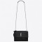 Saint Laurent Sunset Medium Bag In Black Crocodile Embossed Leather