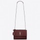 Saint Laurent Sunset Medium Bag In Bordeaux Grained Leather