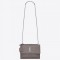 Saint Laurent Sunset Medium Bag In Grey Crocodile Embossed Leather