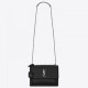 Saint Laurent Sunset Medium Bag In Noir Calfskin