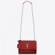 Saint Laurent Sunset Medium Bag In Red Calfskin