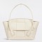 Bottega Veneta Arco Medium Bag In White Intrecciato Calfskin