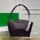 Bottega Veneta Arco Small Bag In Grape Intrecciato Calfskin