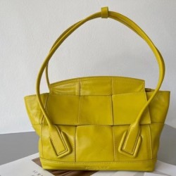 Bottega Veneta Arco Small Bag In Mirabelle Intrecciato Leather