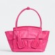 Bottega Veneta Mini Arco Bag In Pink Intrecciato Leather