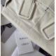 Bottega Veneta Mini Arco Bag In White Intrecciato Leather