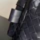 Bottega Veneta Small Backpack In Dark Blue Intrecciato Calfskin