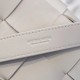 Bottega Veneta Cassette Belt Bag In White Intrecciato Leather