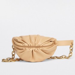 Bottega Veneta The Belt Chain Pouch In Almond Nappa Leather