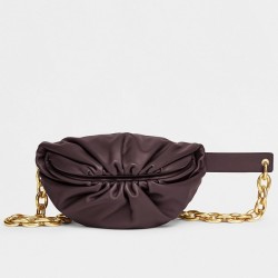 Bottega Veneta The Belt Chain Pouch In Grape Nappa Leather