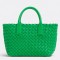 Bottega Veneta Cabat Mini Bag In Green Intrecciato Lambskin