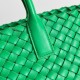 Bottega Veneta Cabat Mini Bag In Green Intrecciato Lambskin