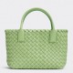 Bottega Veneta Cabat Mini Bag In Pistachio Intrecciato Lambskin