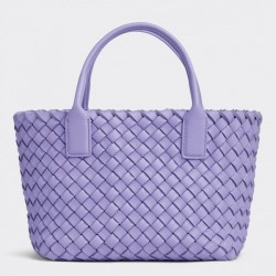 Bottega Veneta Cabat Mini Bag In Wisteria Intrecciato Lambskin