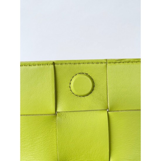 Bottega Veneta Candy Cassette Bag In Acid Kiwi Lambskin