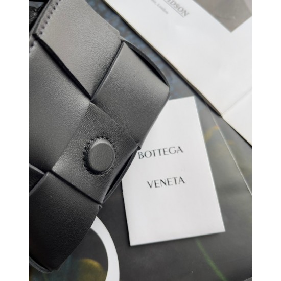 Bottega Veneta Candy Cassette Bag In Black Lambskin