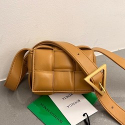 Bottega Veneta Candy Padded Cassette Bag In Camel Lambskin