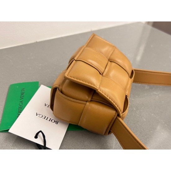 Bottega Veneta Candy Padded Cassette Bag In Camel Lambskin