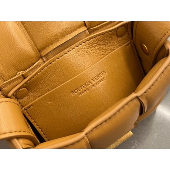 Bottega Veneta Candy Padded Cassette Bag In Camel Lambskin