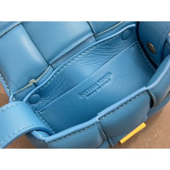 Bottega Veneta Candy Padded Cassette Bag In Pool Lambskin