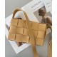 Bottega Veneta Cassett Bag In Beige Intrecciato Lambskin